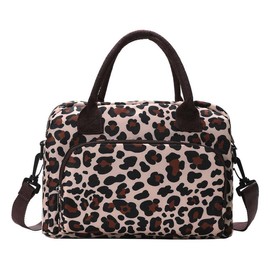 MEXS Lunch Bag Tote Bag Lunch Organizer Lunch Holder Insulated Lunch Cooler Bag 11L for Picnic Work for Women/Men:_Leopard Print
