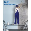 6-9ft Aluminum Work Plank,Adjustable Work Platform,440LBS Capacity Aluminum Plank,Equipped with