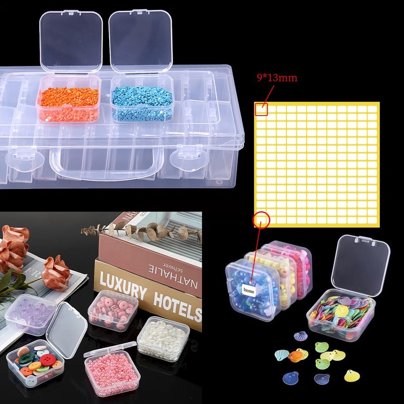 XINGSUI 1 Set Rectangular Plastic Boxes,Photo Storage Box,Clear Plastic Organizer