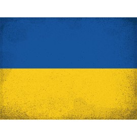 Ontrada Ukraine Flag of Ukraine Vintage Wooden Sign 20 x 30 cm