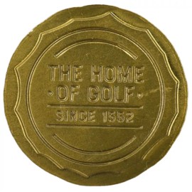 St. ANDREWS (The Old Course) THE HOME OF GOLF Two SIDED Logo FLAT Golf BALL MARK