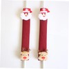 KOMBIUDA 4pcs Christmas Snowman Pattern Refrigerator Handle Covers Washable Stainless