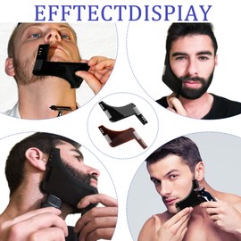 2PCS Beard Shaping Tool, Beard Shaper, Stencil Guide for Perfect Symmetric Lines & Trimming
