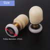 ATOPLEE 8pcs Shower Door Rollers Replacement - Brass ABS Sliding