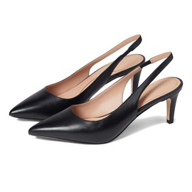 Cole Haan Women's Vandam Sling Back Pump 65MM, Black Leather, 8