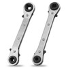 CLKE 2Pcs Ratchet Spanner, HVAC Tools, 4-in-1 Ratchet Wrench with