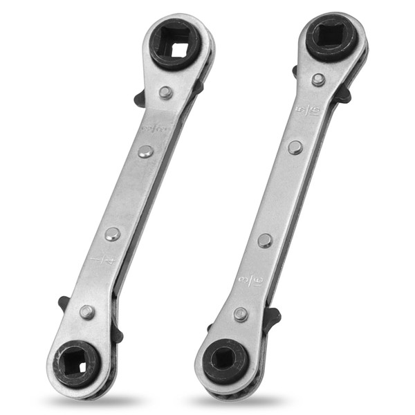 CLKE 2Pcs Ratchet Spanner, HVAC Tools, 4-in-1 Ratchet Wrench with