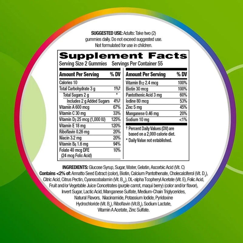 Multivitaminico Centrum Adultos Vitaminas 180 Gomitas Energy