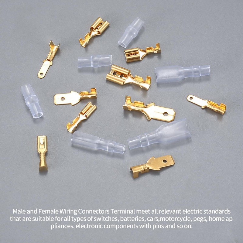 KOXXIAMOQ 600 Pcs 2.8mm 4.8mm 6.3mm Male and Female Wire