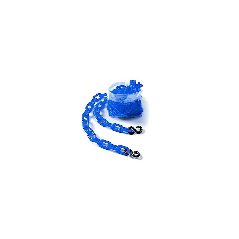 Plastic decorative safety security chain 10FT, Crowd Control Center (BLUE+SHOOKS)