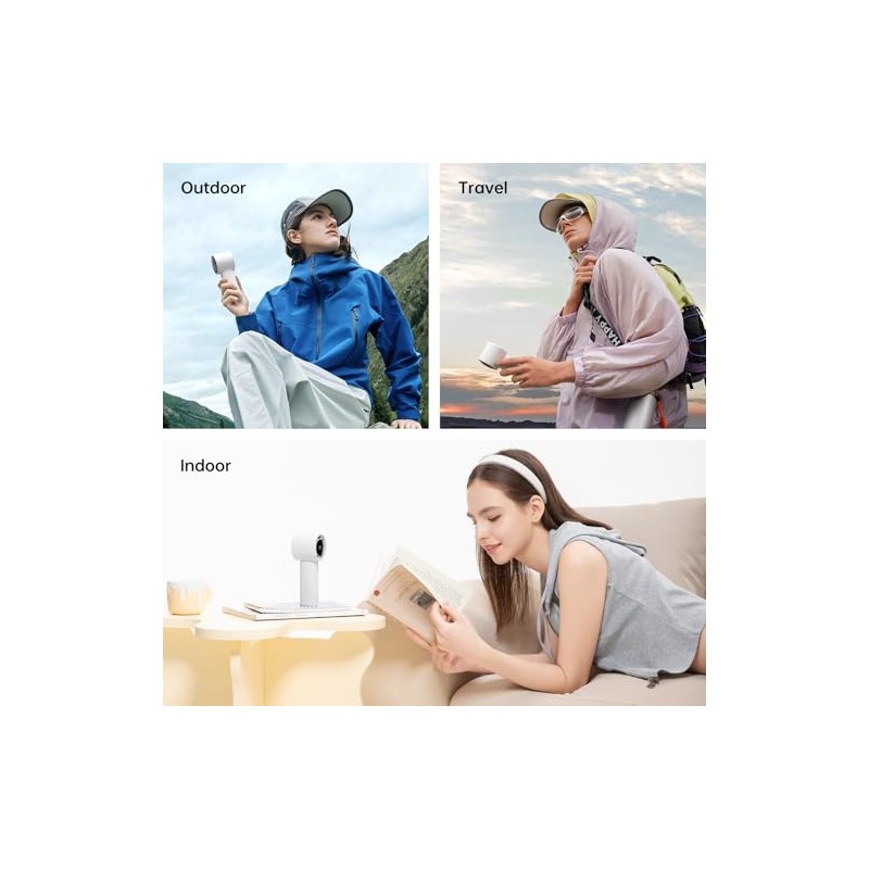 JISULIFE Handheld Turbo Fan with Long Battery Life