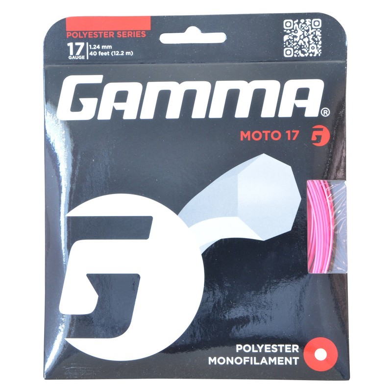Gamma Tennissaite Moto 12,2 m Set 17 (1.24 mm) Pink,