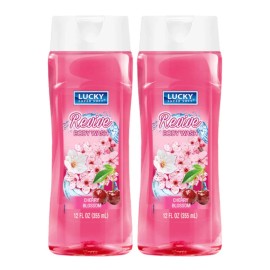 Lucky Super Soft Revive Body Wash - Cherry Blossom, 12oz (355ml) (Pack of 2)
