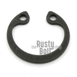 The Rusty Bolt Shop 15mm, Internal Circlip, Carbon Steel, Retaining Snap Ring, Inner, Retainer, Clip - 10