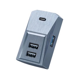 AIXXCUVQ USB HUB for Model Y Fast Charger Plug and Play Precise Fit Small Size ABS Adapter Powered Splitter Expansion Glove, 3/Y