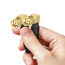 Eightwood Omnidirectional WiFi Antenna Lightweight Small 2.4G 5G 5.8G Right Angle RP SMA Male for Computer USB Adapter Router Wireless FPV Reversing Camera