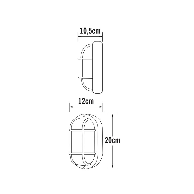 KONSTSMIDE Elmas 7650-750-2 Set of 2 Basement Lights Wet Room