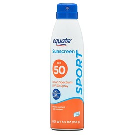 Equate Sunscreen SPF 50- Sport Broad Spectrum Spray (pack of 1), Set By Basket Goods