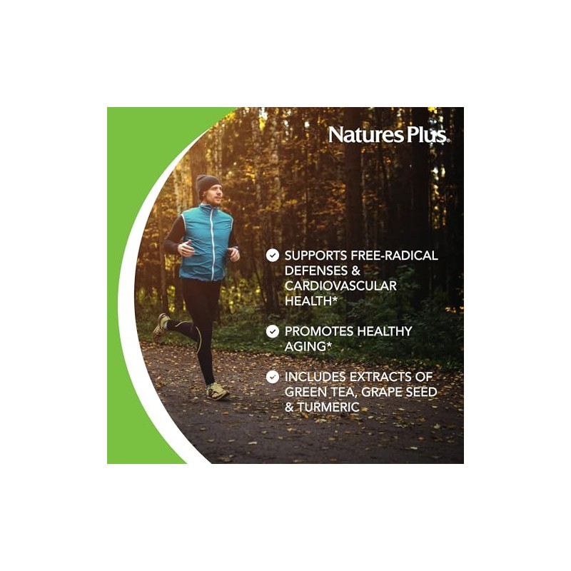 NaturesPlus Herbal Actives Resveratrol, Extended Release - 120 Tablets -