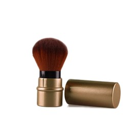 YDC Kabuki - Pincel de base retráctil, profesional, cepillo de viaje, colorete pequeño y suave, herramienta de maquillaje para polvo mineral, contorno, crema