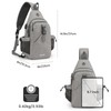 G4Free Canvas Sling Bag Crossbody Backpack with USB Charging Port