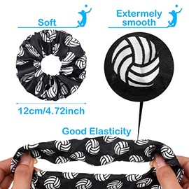 WILLBOND 20 Piezas Coleteros para Pelo Satén de Seda Scrunchies Cabello Deportivos Elásticos Accesorios de Pelo para Mujeres Jugadoras (Voleibol)