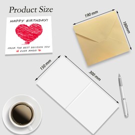 Xiwlaikeqi Girlfriend Wife Boyfriend Husband Birthday Card for him her,Birthday Cards from Wife Husband,'The Best Decision You Ever Made' Greeting cards,Birthday Gifts