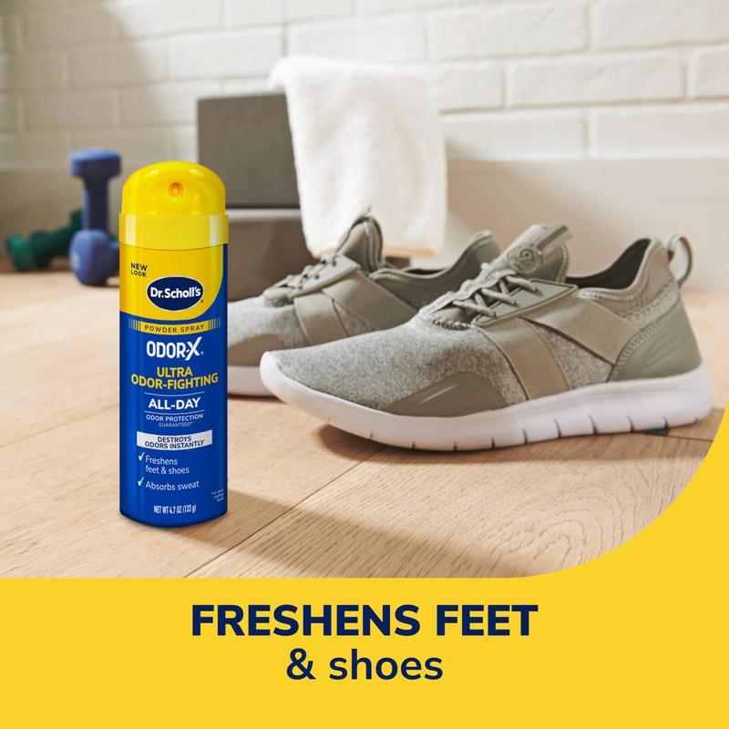 Dr. Scholl’s Odor-X ODOR-FIGHTING Spray-Powder // All-Day Odor Protection and