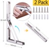 Folding Shelf Brackets 16 Inch, Pynsseu Heavy Duty Stainless Steel