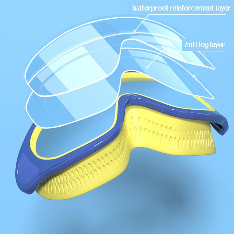 VerdeRoot Kids Big Frame Swimming Goggles with Anti-Fog Lenses, Waterproof
