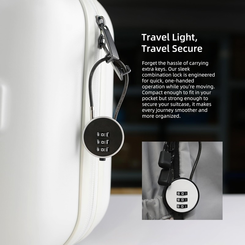UP Security Small Combination Lock for Luggage, Gym Locker, Backpack