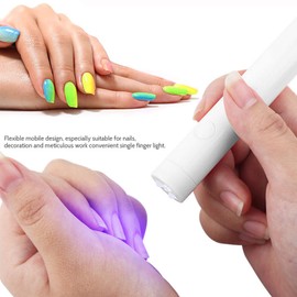 LED Nail Light Pen, Nail Dryer Pen Lamp, Portable UV Single Finger Type C for Gel Nails for Women