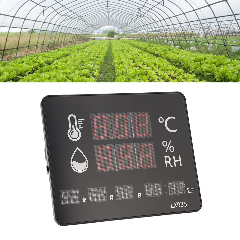 Temperature Humidity Meter High Accuracy Wall Mount Thermometer Hygrometer Alarm