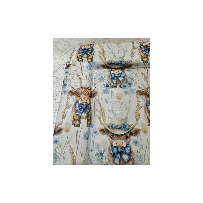 Sunnybabies Highland Cow Themed Nursery Baby Changing Mat Soft Padded