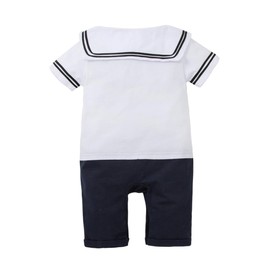 Lito Angels Sailor Costume Clothing Fancy Dress Romper with Hat for Baby Boys Size 9-12 Months 80, White