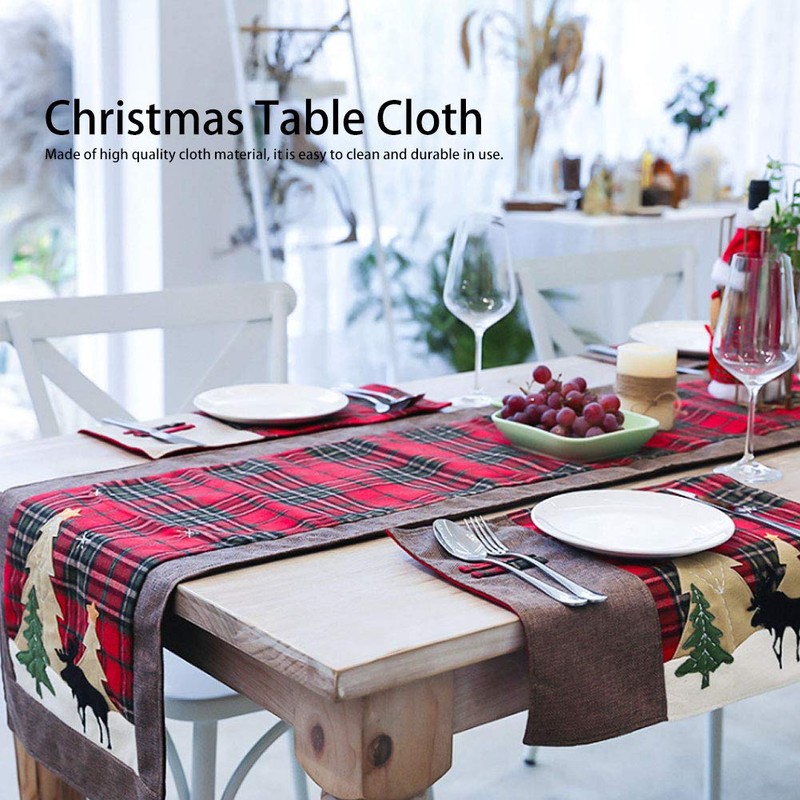 Christmas Table Cloth, 72.8 x 14.2in Christmas Tablecloth Table Cover