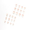 SEMTIM Nail Tips, 24 Pieces, Medium, Short False Nails, Short