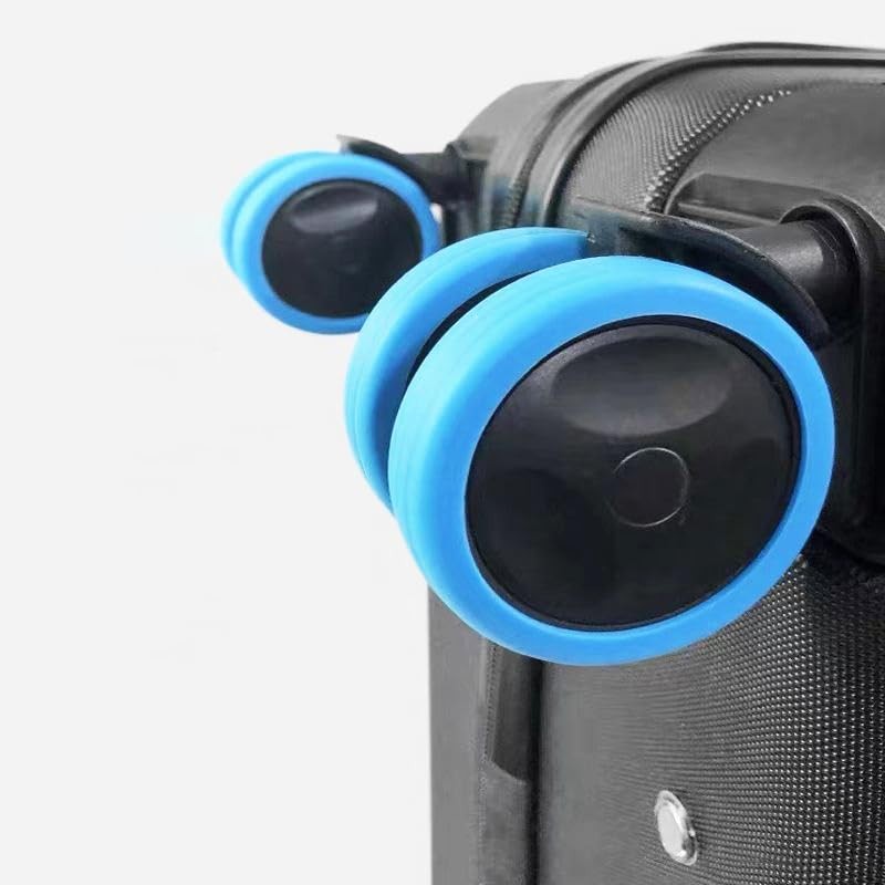 8PCS Luggage Caster Wheel Covers – Shock Absorbing & Noise-Reducing