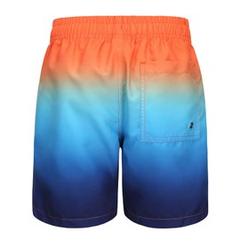 Zestonie Big Boys Swim Shorts Kids Quick Dry Board Shorts for Boys Swim Trunks with Drawstring Beach Surfing Bathing Suit Gradient Orange Blue Size 14/12/14 Years