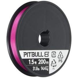 Shimano Pitbull 8+ PE Line, 218.7 yd (200 m), No. 1.5, Traceable Pink