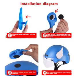 Zcargel Casco de motocicleta, casco de motocicleta, alas de ángel, accesorio de motocicleta, casco para esquí, bicicleta, casco de motocicleta