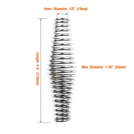 5Pcs BBQ Spring Handle, Stainless Steel Smoker Handle Spring, 4.3-Inch Long Heavy Duty BBQ Handles for Wood Stoves, Barbecue Smokers, Grills, Pits, Cabinets