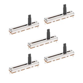 sourcing map Fader Variable Resistors Mixer Potentiometer Straight Sliding B100K Ohm Linear Potentiometer for Dimming 45 mm Pack of 5