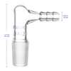 Labasics Glass 90 Degree Vacuum/Gas Adapter, Borosilicate Glass Bent Inlet