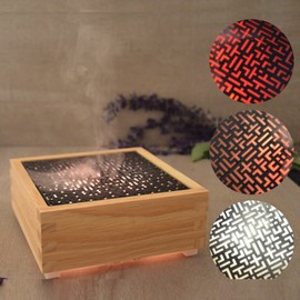 Zen'Arôme - Diffusor Kaori - Luftbefeuchter für ätherische Öle - Ultraschall-Aromatherapie-Vernebler - Elektrische Duftlampe in Naturholz-Design mit LED-Beleuchtung und automatischer Abschaltung