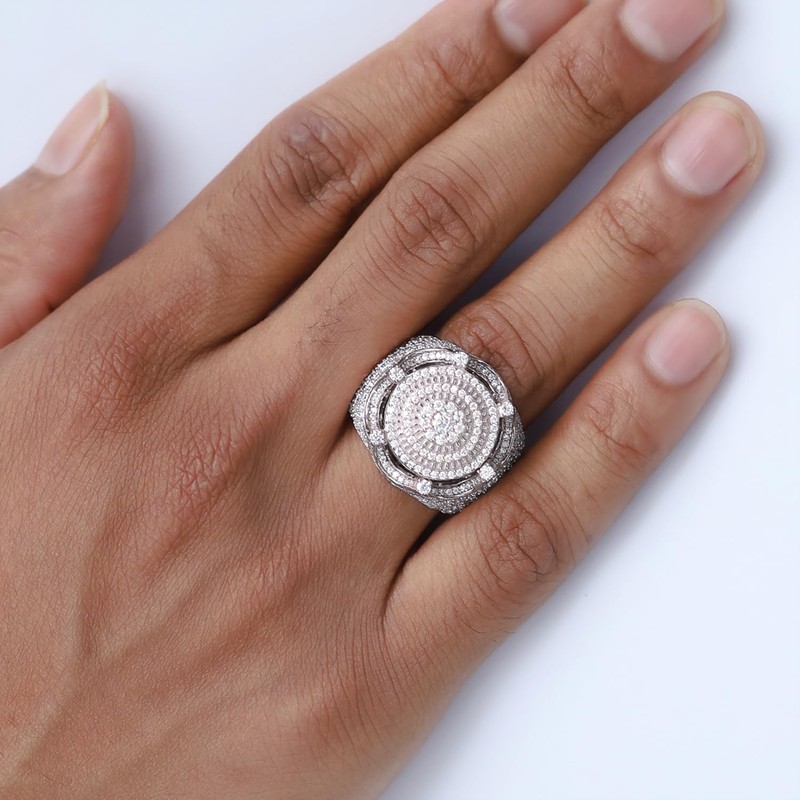 Wishrocks 3 Carat Round Cut Lab Created Moissanite King Crown