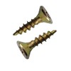 Wood Screws Zinc Plated Yellow Long 0.5 inch M4 (0.16"x0.63")