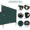 Bynbbur 5'x24' Green Outdoor Divider Privacy Fence with Iron Poles