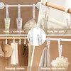 Realand 10pcs Large Clothes Pins with Hooks - Sturdy Laundry