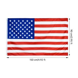 Pack of 2 flag, weatherproof flag with brass eyelets, flag 90 x 150 cm, bright colours, top quality (USA flag)